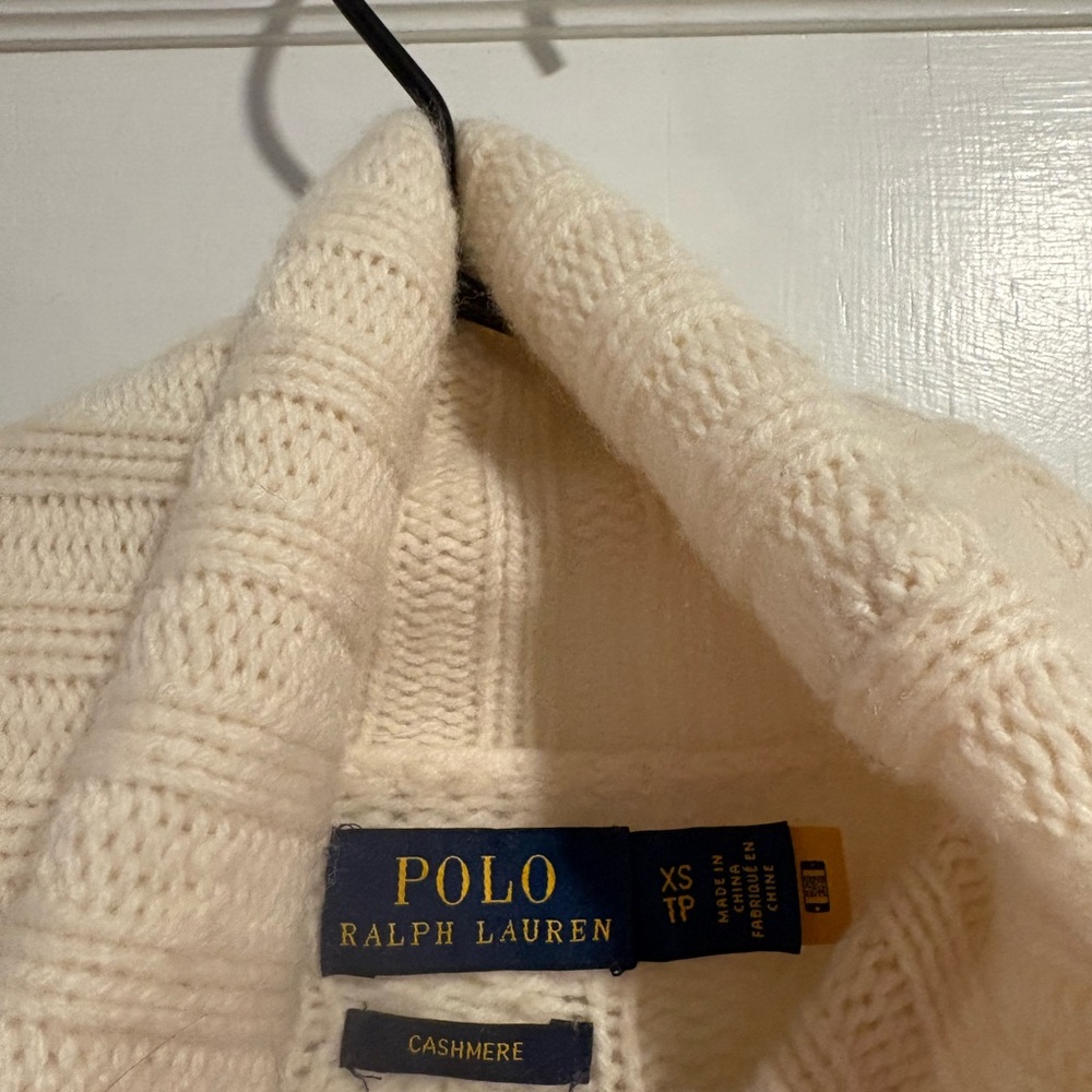 Ralph Lauren Cream Cable Turtleneck Sweater - Picture 4 of 4
